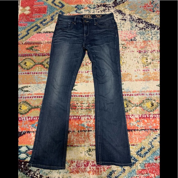 buckle bootcut jeans
